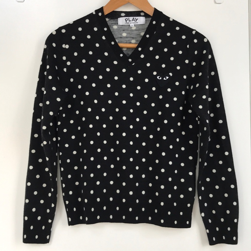 Comme Des Garçons sweater poke dot